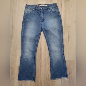Please Jeans Authentic Italian made women's jeans size 4 Crop Kick Flare